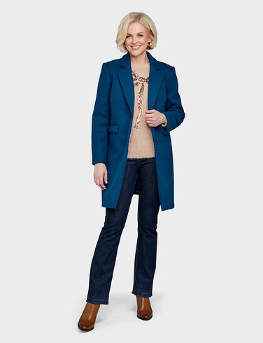 Two Button Plain Design Coat - LA490